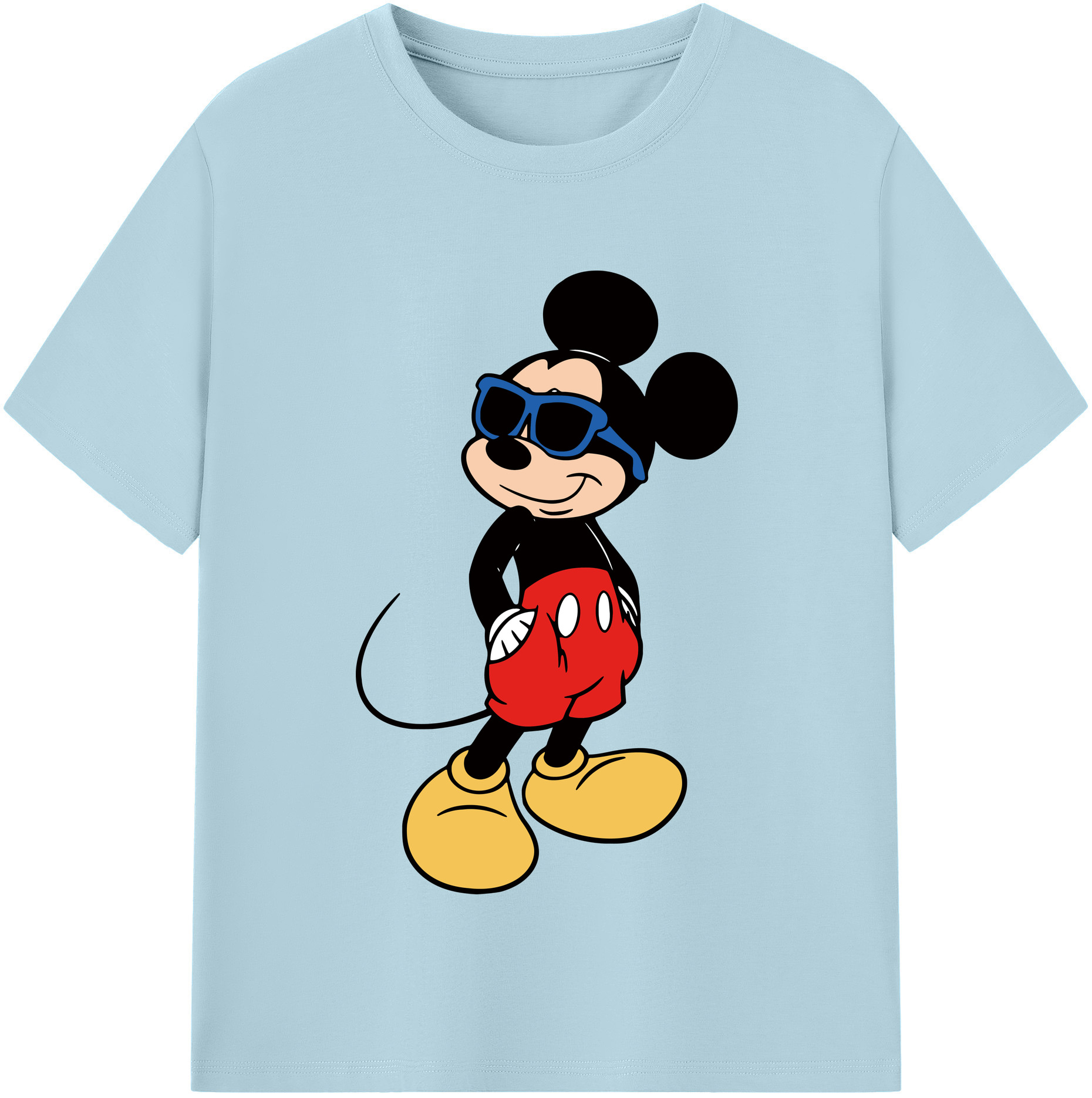 （画像用） ミッキーマウス Mickey Mouse 綿100％半袖Tシャツ（フロントプリント）